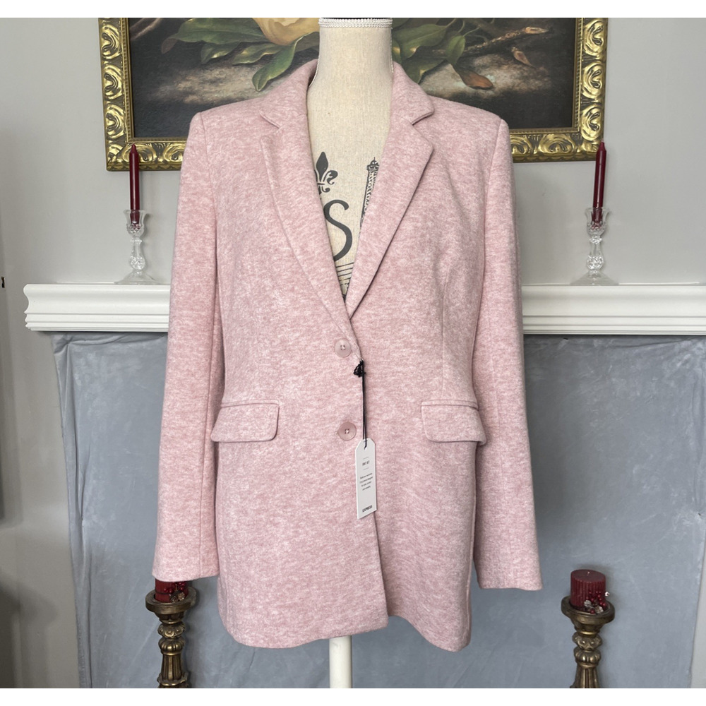Express Blush Pink Blazer Career Jacket Size Large